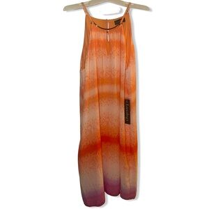 Luxology Women's Coral Pink Ombré Sleeveless Dress Size 12 NWT